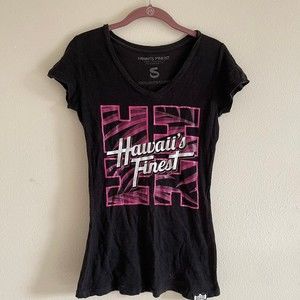 HAWAIIS finest women’s t shirt pink lettering size small